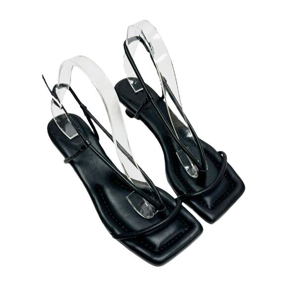 BY MALENE BIRGER Tevi Black Padded Sandals - Picture 3 of 6